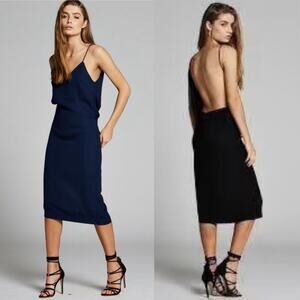 Maurie + Eve Anki Dress Sleeveless Backless Navy Size 4 NWT